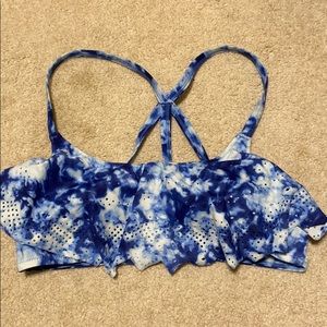 Victoria’s Secret pink flounce bikini top medium